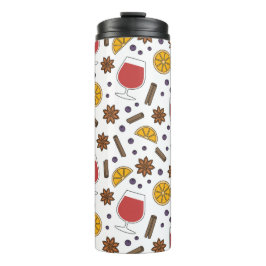 Kerstarode wijningrediënten thermosbeker