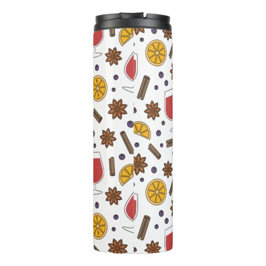 Kerstarode wijningrediënten thermosbeker (Achterkant)