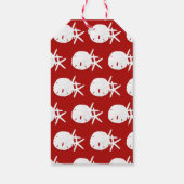 Kerstarode Zeeen en groeten voor de kust Cadeaulabel (Achterkant)