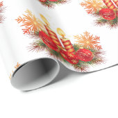 Kerstarrangement Met Kaarsen Cadeaupapier (Rol Hoek)