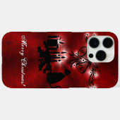 Kerstartiest met zwarte kat Case-Mate iPhone case (Achterkant (horizontaal))