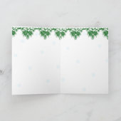 Kerstartiest met zwarte kat feestdagen kaart (Binnen)