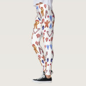 Kerstartikelen Aangepaste achtergrondkleur Leggings (Links)