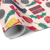 kerstartikelpatroon cadeaupapier (Rol Hoek)