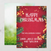 Kerstartkaarten Prettig Kerstmis Rode Kerstkaart Kaart (Voorkant / Achterkant)