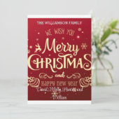 Kerstartkaarten Prettig Kerstmis Rood Kerstkaart Kaart (Staand voorkant)