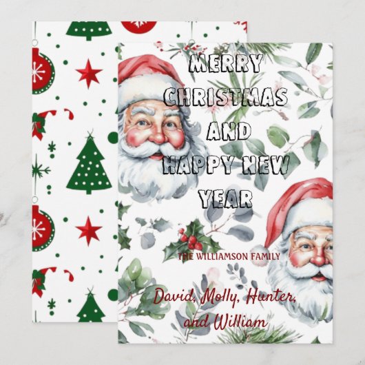 Kerstartkaarten Prettig Kerstmis witte Kerstkaart Kaart (Voorkant / Achterkant)