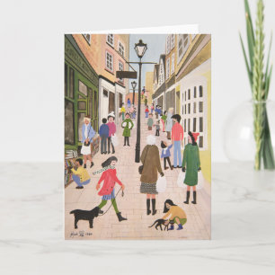 Kerstastavond Bristol 1989 Feestdagen Kaart