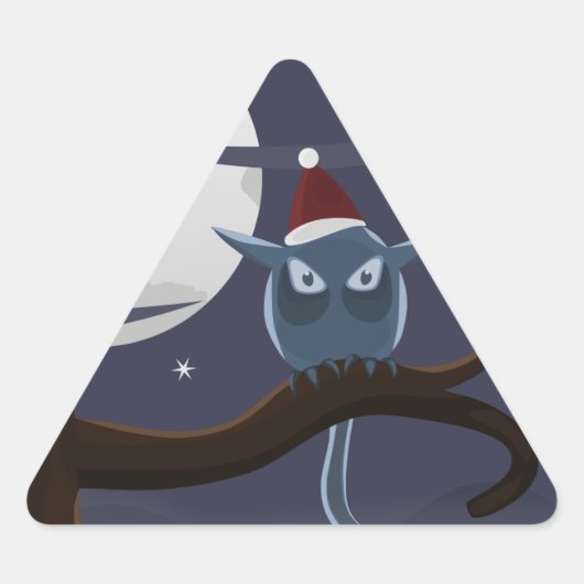 kerstauil sticker (Voorkant)