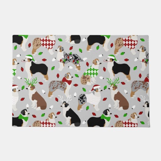 KerstAustralian Shepherd Doormat Deurmat (Voorkant)