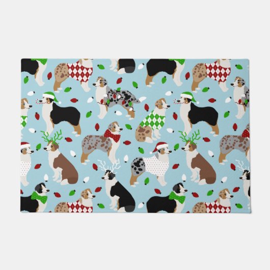 KerstAustralian Shepherd Doormat Deurmat (Voorkant)