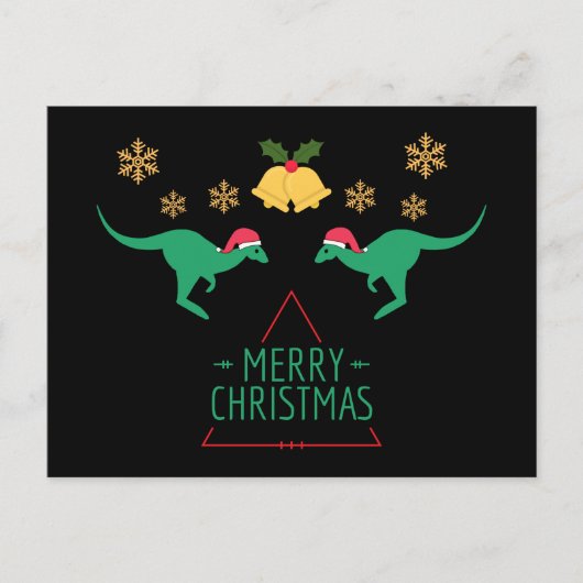 KerstAustralië Kangaroo Briefkaart (Voorkant)