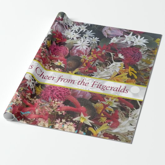 KerstAustralische inheemse monogrammen Cadeaupapier (Uitgerold)