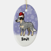 KerstAustralische kattenhond / Kelpie Keramisch Ornament (Rechts)