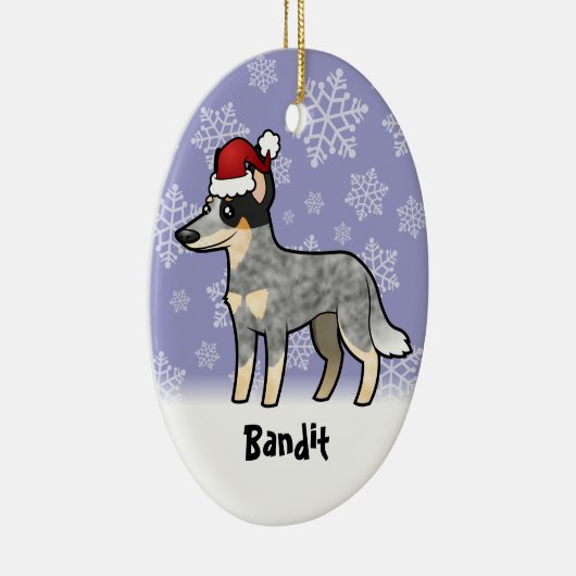 KerstAustralische kattenhond / Kelpie Keramisch Ornament (Rechts)