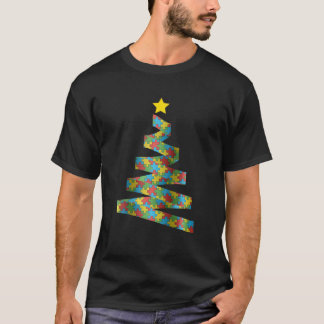 Kerstautisme Bewustmakingskunst Kerstautisme Puzzl T-shirt