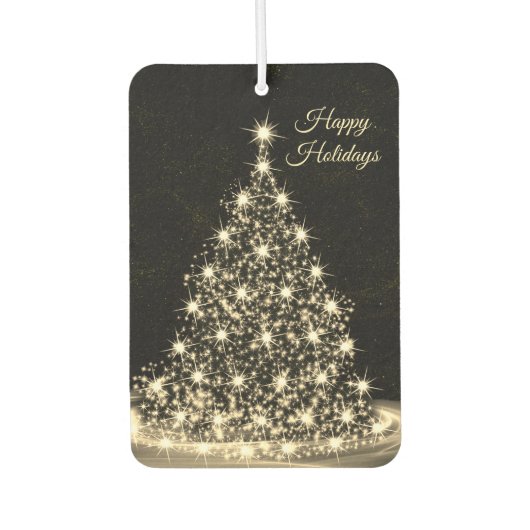 Kerstauto gouden winter zwart luchtverfrisser (Voorkant)