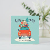 Kerstauto | Kerstkaart (Staand voorkant)