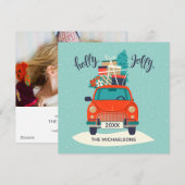 Kerstauto | Kerstkaart met foto (Voorkant / Achterkant)