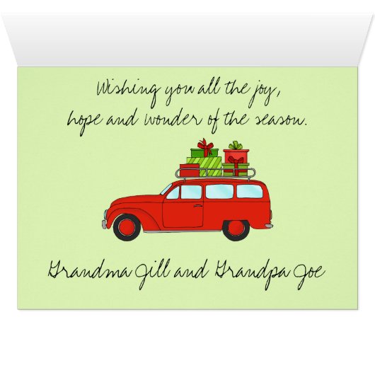  kerstauto met cadeaus (Binenzijde Horizontaal (Onderkant))