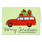  kerstauto met cadeaus (Voorkant Horizontaal)