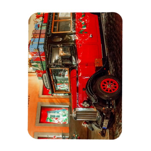Kerstauto met cadeaus magneet (Verticaal)