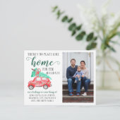 Kerstauto - Nieuw startschot voor feestdag Aankondigingskaart (Staand voorkant)