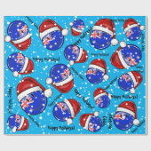 kerstauzzie stijl glimlachen Australische vlag Cadeaupapier (Vlak)