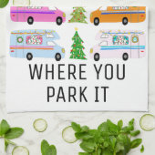 Kerstavecampagne met een charmante kerstabel RV-mo Theedoek (Gevouwen)