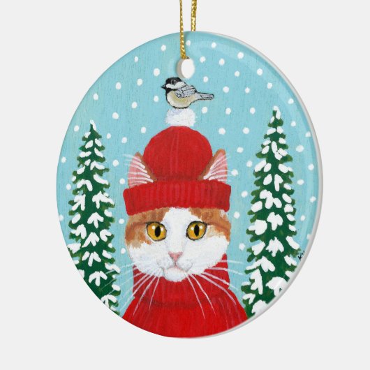 Kerstavedruisversiering Keramisch Ornament (Links)