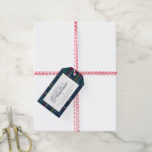 Kerstavemaandvis klassieker elegant cadeaulabel (Met Touw)