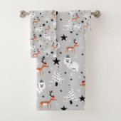 Kerstaven, Beren en rendieren Bad Handdoek (Insitu)