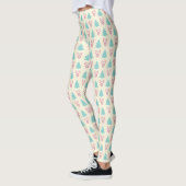 Kerstaven, bogen en Baubles Retropatronen Leggings (Links)