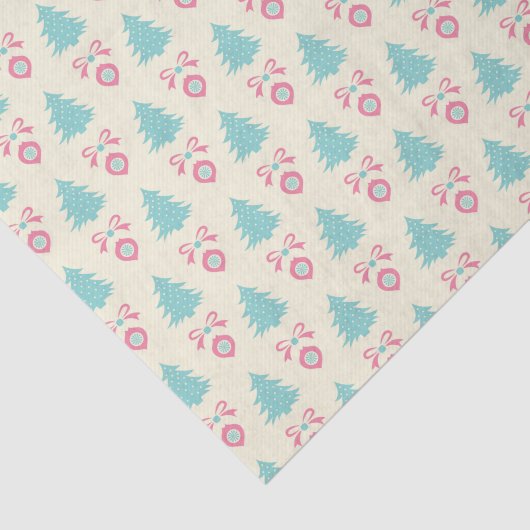 Kerstaven, bogen en Baubles Retropatronen Tissuepapier (Detail)