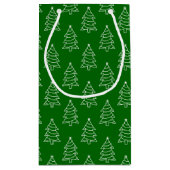 Kerstaven donkergroene achtergrond cadeau klein cadeauzakje (Achterkant)