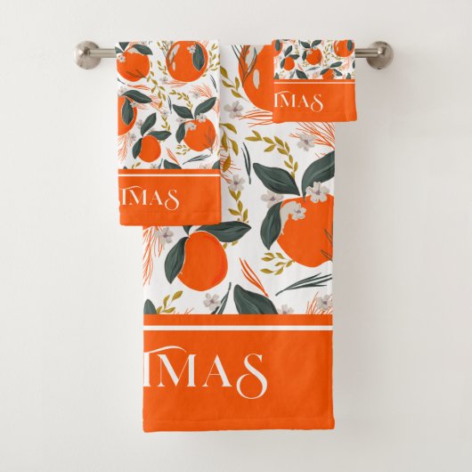 Kerstaven en bloemen bad handdoek (Insitu)