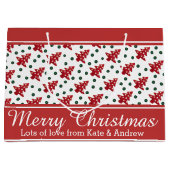 Kerstaven en Buttonnen Large Cadeautasje (Voorkant)