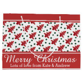 Kerstaven en Buttonnen Large Cadeautasje (Achterkant)