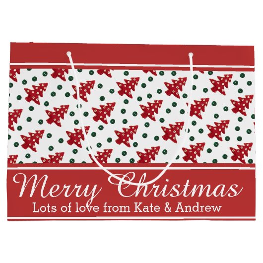 Kerstaven en Buttonnen Large Cadeautasje (Achterkant)