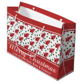 Kerstaven en Buttonnen Large Cadeautasje (Voorkant Gekanteld)