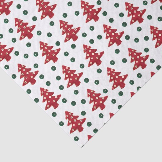 Kerstaven en Buttonnen Tissuepapier (Detail)