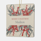 Kerstaven en Eucalyptus Botanische olie Keramisch Ornament (Links)