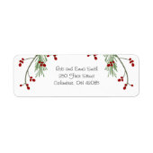 Kerstaven en Garland Etiket (Voorkant)