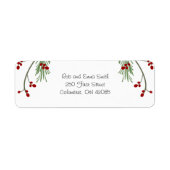 Kerstaven en Garland Etiket (Voorkant)