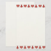 Kerstaven en hart briefpapier (Voorkant / Achterkant)