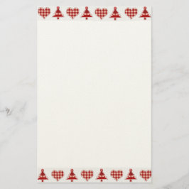 Kerstaven en hart briefpapier