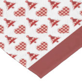 Kerstaven en hart korte tafelloper (Hoek)