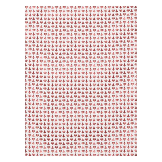 Kerstaven en hart tafelkleed (Voorkant)