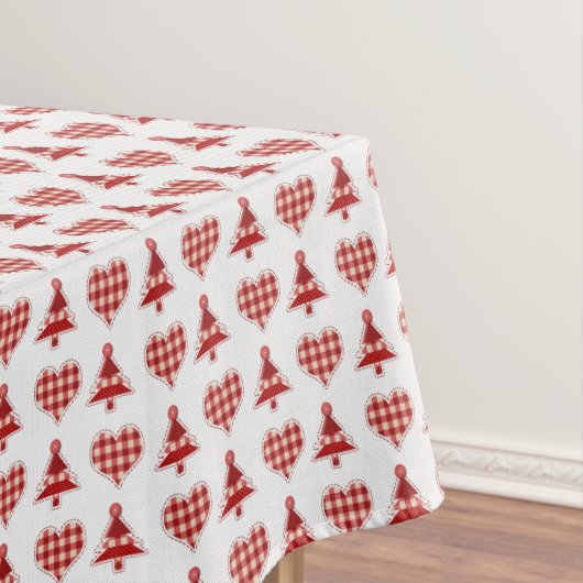 Kerstaven en hart tafelkleed (Voorbeeld)