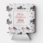 Kerstaven en Holly patroon Blikjeskoeler (Achterkant)